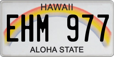 HI license plate EHM977