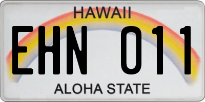 HI license plate EHN011