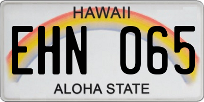 HI license plate EHN065