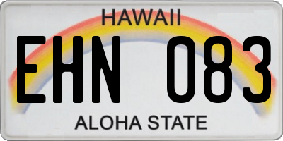 HI license plate EHN083