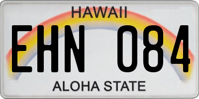 HI license plate EHN084