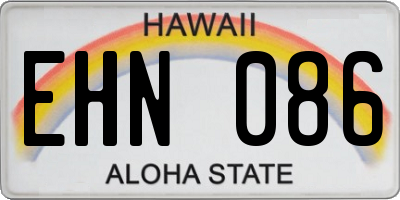HI license plate EHN086