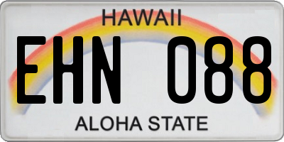 HI license plate EHN088