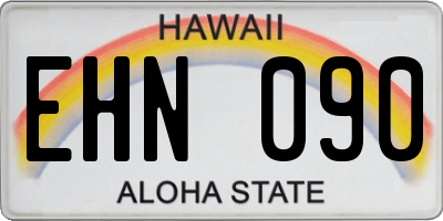 HI license plate EHN090