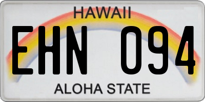 HI license plate EHN094
