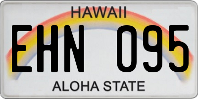 HI license plate EHN095