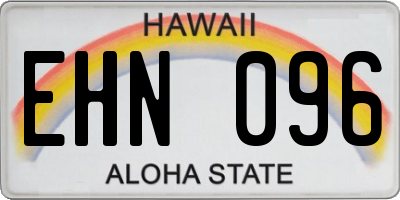 HI license plate EHN096