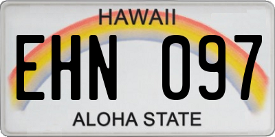 HI license plate EHN097