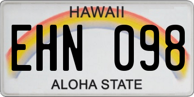 HI license plate EHN098