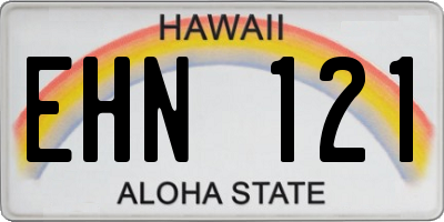 HI license plate EHN121