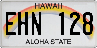 HI license plate EHN128