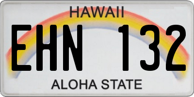 HI license plate EHN132