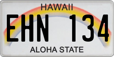 HI license plate EHN134