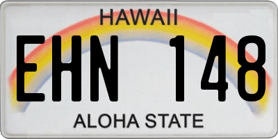HI license plate EHN148