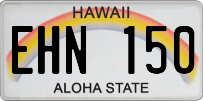 HI license plate EHN150