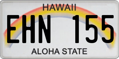 HI license plate EHN155