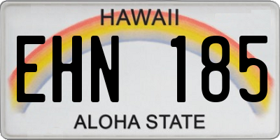 HI license plate EHN185