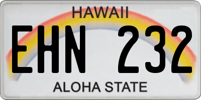 HI license plate EHN232