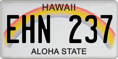 HI license plate EHN237