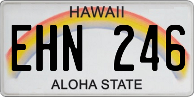 HI license plate EHN246