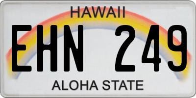 HI license plate EHN249