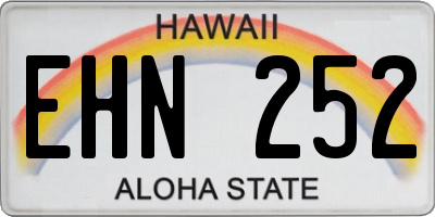 HI license plate EHN252