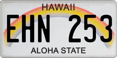 HI license plate EHN253