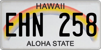 HI license plate EHN258