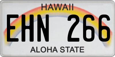 HI license plate EHN266