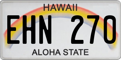 HI license plate EHN270