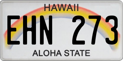 HI license plate EHN273