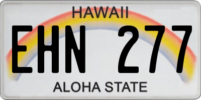 HI license plate EHN277