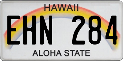 HI license plate EHN284