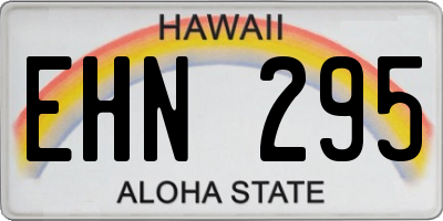 HI license plate EHN295