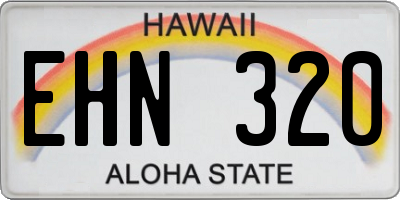 HI license plate EHN320