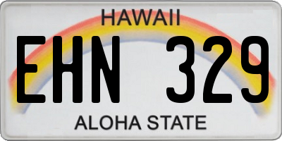 HI license plate EHN329