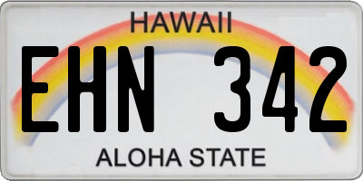 HI license plate EHN342