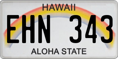 HI license plate EHN343