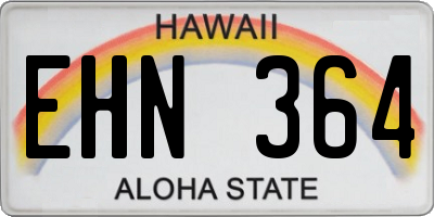 HI license plate EHN364