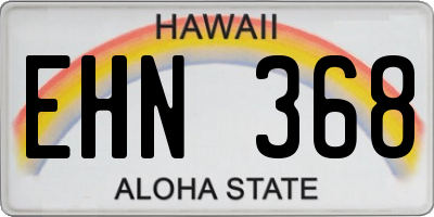 HI license plate EHN368