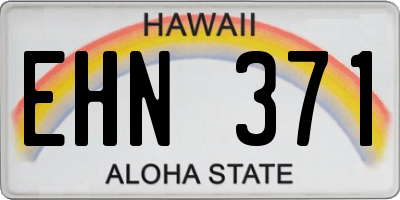 HI license plate EHN371