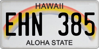 HI license plate EHN385