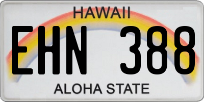 HI license plate EHN388