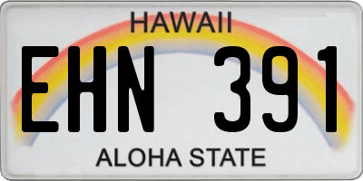 HI license plate EHN391