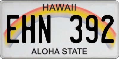 HI license plate EHN392