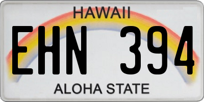 HI license plate EHN394