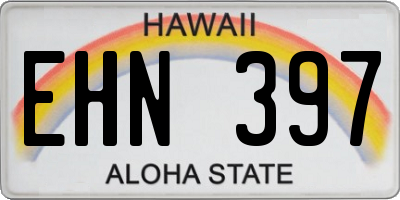 HI license plate EHN397
