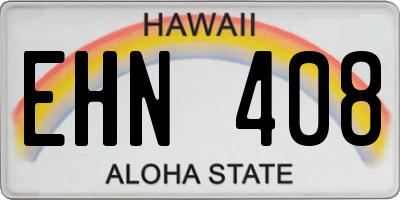 HI license plate EHN408