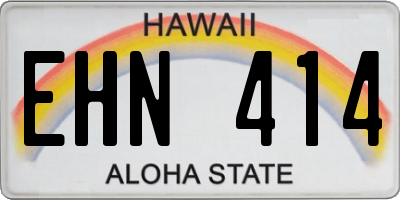 HI license plate EHN414