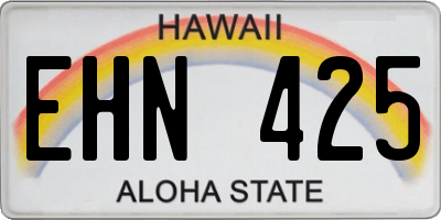 HI license plate EHN425